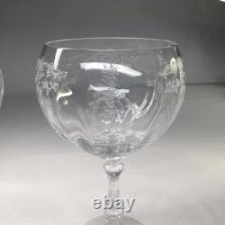 Fostoria Navarre Clear Magnums / Oversized Balloon Wine Glasses Vintage Lot Of 2