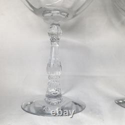 Fostoria Navarre Clear Magnums / Oversized Balloon Wine Glasses Vintage Lot Of 2