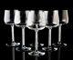Fostoria Precedence Clear Water Wine Goblet Glasses Set of 6 Elegant Vintage