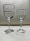 Fostoria Renaissance Crystal 8 Claret + 7 Water Goblets- Gold Trim Vintage