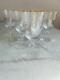 Fostoria Renaissance Gold Trim Small Wine Glasses Stem Set of 7 Etched Vintage