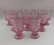Fostoria Sorrento Pink Pedestal Wine Glasses 5 Set of 10 Vintage 70s