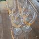 Fostoria Vintage Stemmed Juice Glass Set of 6 Vogue Gold Tint Stem 6099, 4 7/8
