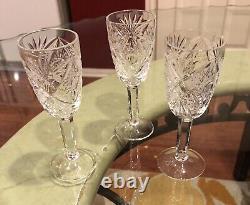 Four Vintage Crystal Wine Glasses 5.25 X 2 Marvelous Crystal Work