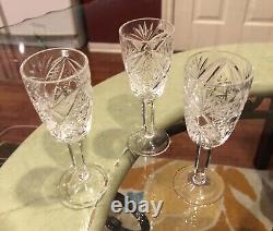 Four Vintage Crystal Wine Glasses 5.25 X 2 Marvelous Crystal Work