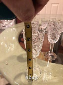 Four Vintage Crystal Wine Glasses 5.25 X 2 Marvelous Crystal Work