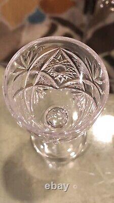 Four Vintage Crystal Wine Glasses 5.25 X 2 Marvelous Crystal Work