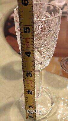 Four Vintage Crystal Wine Glasses 5.25 X 2 Marvelous Crystal Work