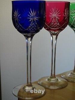 Four Vintage Roemer Wine Glass Crystal St Louis Pattern Moselle