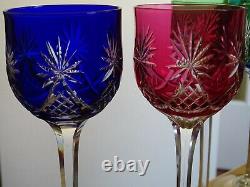 Four Vintage Roemer Wine Glass Crystal St Louis Pattern Moselle