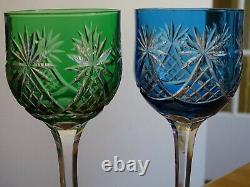 Four Vintage Roemer Wine Glass Crystal St Louis Pattern Moselle