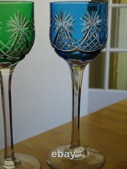 Four Vintage Roemer Wine Glass Crystal St Louis Pattern Moselle