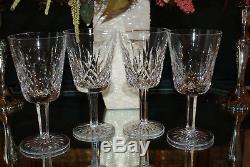 Four Vintage Waterford Lismore Red Wine / Water Goblets Made in Ireland