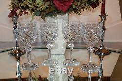 Four Vintage Waterford Powerscourt Red Wine / Water Goblets Made in Ireland