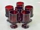 Franciscan Tiffin Madeira Ruby Rancho Juice Wine Goblets 4? Set 6 1970s VTG