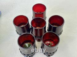 Franciscan Tiffin Madeira Ruby Rancho Juice Wine Goblets 4? Set 6 1970s VTG