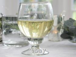 French Vintage Wine Glass Champagne Water Tumbler Star Decor Wedding Gift Chic