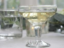 French Vintage Wine Glass Champagne Water Tumbler Star Decor Wedding Gift Chic