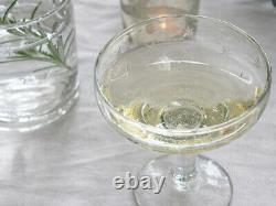 French Vintage Wine Glass Champagne Water Tumbler Star Decor Wedding Gift Chic