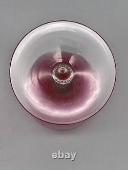 George Borgfeldt LISA Optic Cranberry Twist Stem GOBLETS Wine glasses (Set Of 4)