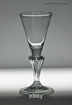 Georgian, Continental (probably Dutch) pedestal stem wine glass