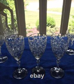 Glastonbury Lotus stemware- Wine (7 Pieces) And Champagne/ Sherbet (9 Pieces)