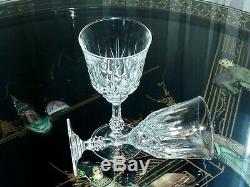 Gorgeous Vintage Crystal Decanter & 5 Wine Glasses On Silver Plated Tray Bohemia