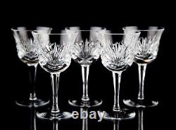 Gorham Cherrywood Claret Wine Glasses Set of 5 Elegant Vintage Crystal Stemware