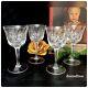 Gorham Cherrywood Wine Glasses Crystal Clear Fans Vintage Wine Goblets Set 4