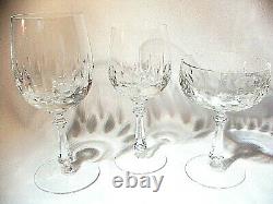 Gorham ROYAL TIVOLI Crystal Stemware Glasses, 24 pc, Water, Wine, Champagne MINT