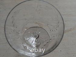 Great ANTIQUE Vtg Set of 9 TIFFIN CUT Crystal MADIERA Pattern WINE GLASSES Glass