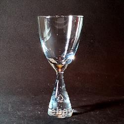 HOLMEGAARD PRINCESS CLARET WINE GLASSES, Lead Crystal, 6 1/2, DENMARK, SIGNED