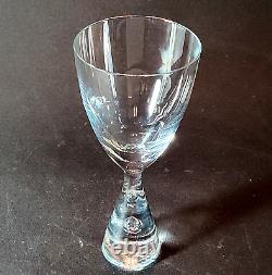 HOLMEGAARD PRINCESS CLARET WINE GLASSES, Lead Crystal, 6 1/2, DENMARK, SIGNED