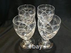 HTF Vintage Ralph Lauren Crystal Brogan 6 Footed Wine Glass Set of 4 MSRP $500