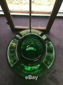 HUGE Demijohn Green Glass Wine Jar (Wide-Mouth) 2. Ft TALL Vintage Antique