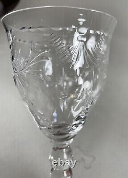 Hawkes Crystal 6 Vintage Wine Glasses