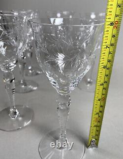 Hawkes Crystal 6 Vintage Wine Glasses