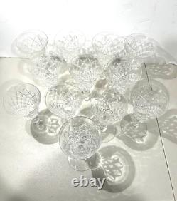 Hawkes Crystal Delft Diamond 5 3/8 Rare Claret Wine. Set Of 12. Vintage Mint