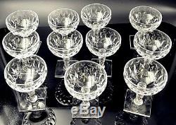 Hawkes York Pre WW2 Crystal Champagne/Sherbert 10 Glasses STEM 6027