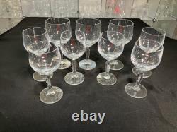 Heritage by Mikasa Set of Nine Elegant Vintage Water & Wine Glasses