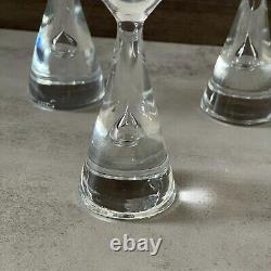Holmegaard Denmark Vintage Princess Claret Wine Glasses 1980's Set Three 6.75