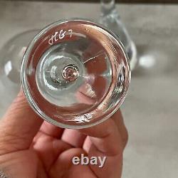 Holmegaard Denmark Vintage Princess Claret Wine Glasses 1980's Set Three 6.75