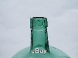 Huge Vtg Demijohn Viresa Green Glass Big Wine Bottle Jug