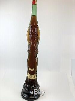 Italian- Tall Tuscun Chianti Green Glass Wine Bottle Shape of a Woman Vtg 1976