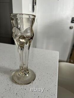 JAMES WAYNE Studio Vintage Art Glass Organic Tulip Wine Glass Goblet 8.75