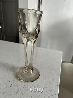 JAMES WAYNE Studio Vintage Art Glass Organic Tulip Wine Glass Goblet 8.75