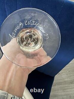 JAMES WAYNE Studio Vintage Art Glass Organic Tulip Wine Glass Goblet 8.75