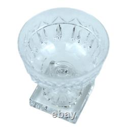 Kosta Sweden Crystal Wine Glasses Coupe Dessert Square Base Vintage Stemware x7