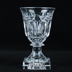 Kosta Sweden Crystal Wine Glasses Goblets Signed Square Base Vintage Stemware x9