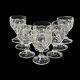 LE Smith Moon And Stars Vintage Claret Wine Glasses Set 8 Clear Pressed Glass